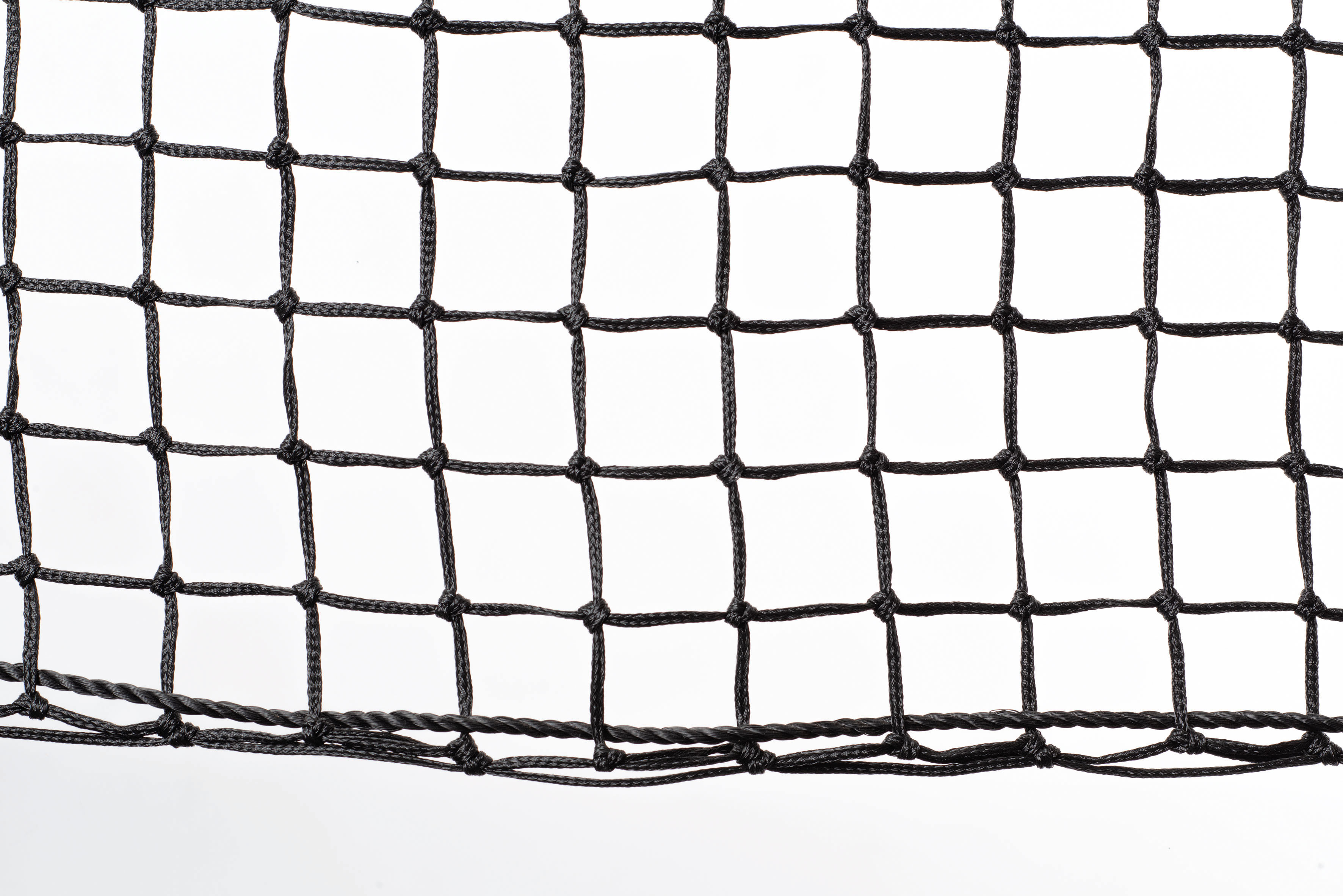 Unterkante Tennisnetz Court Royal TN 55 schwarz "Einzelnetz"