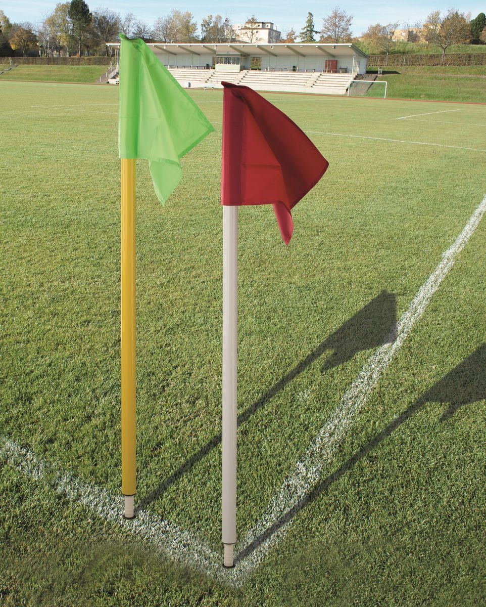 Grenzstange Ø 50 mm mit Kippgelenk und Bodenhülse inkl. roter Fahne