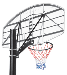Rückansicht Streetball Anlage New York