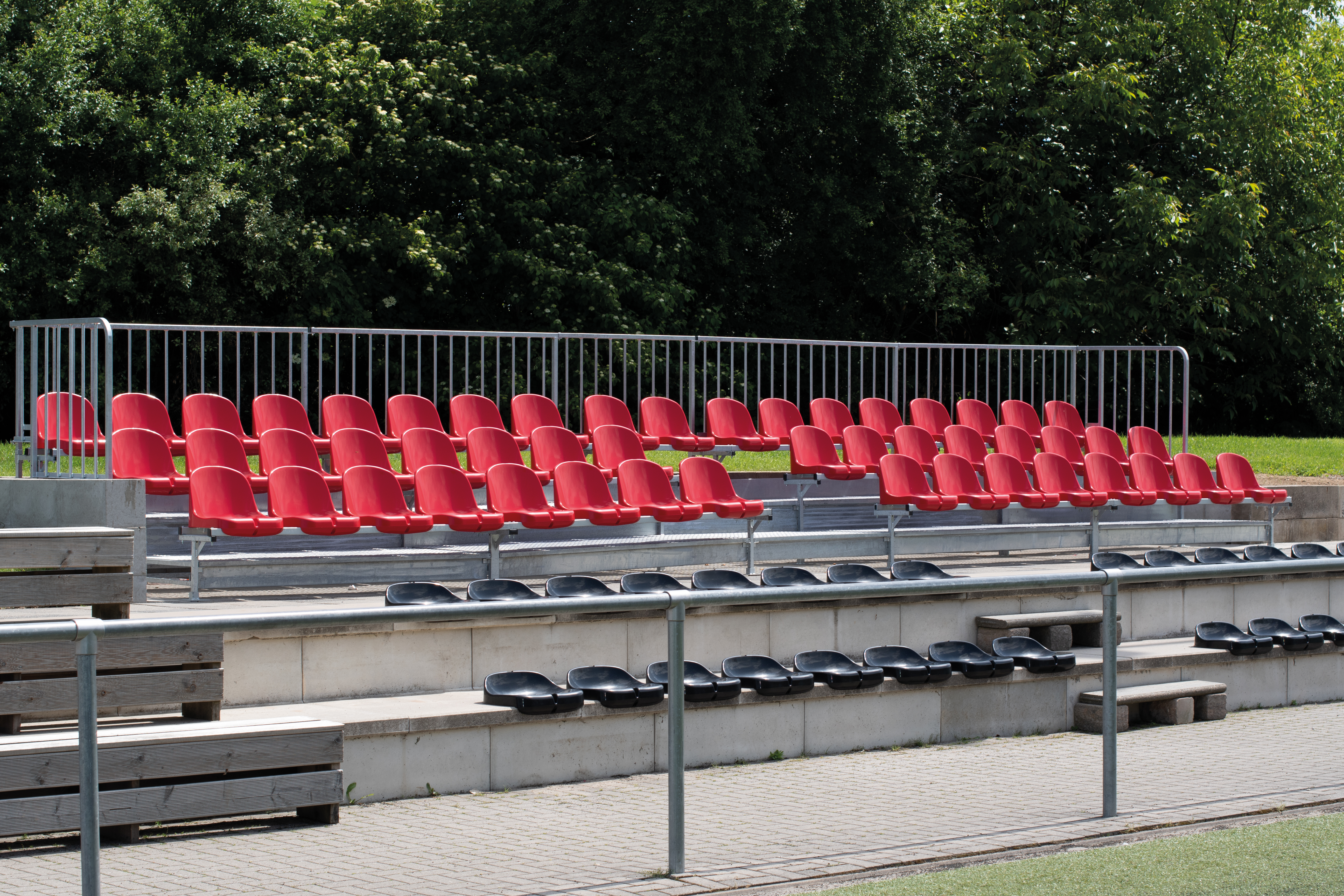 Tribüne Court Royal mit 50 Sitzen - Aufbau