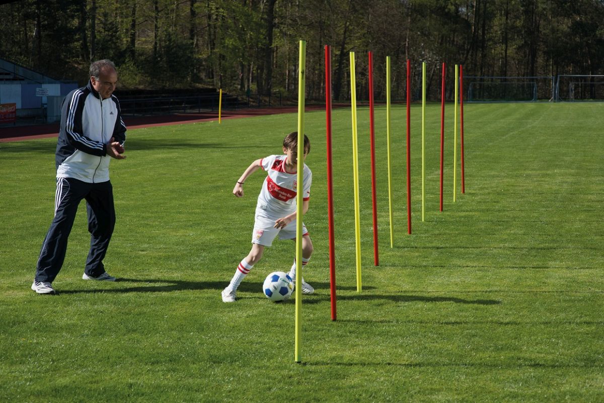 Slalomstangen - rot oder gelb