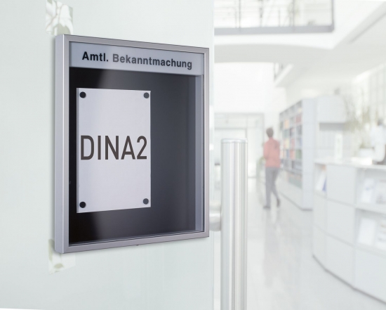 Schriftleiste beschriftet für alle Schaukästen Beispiel