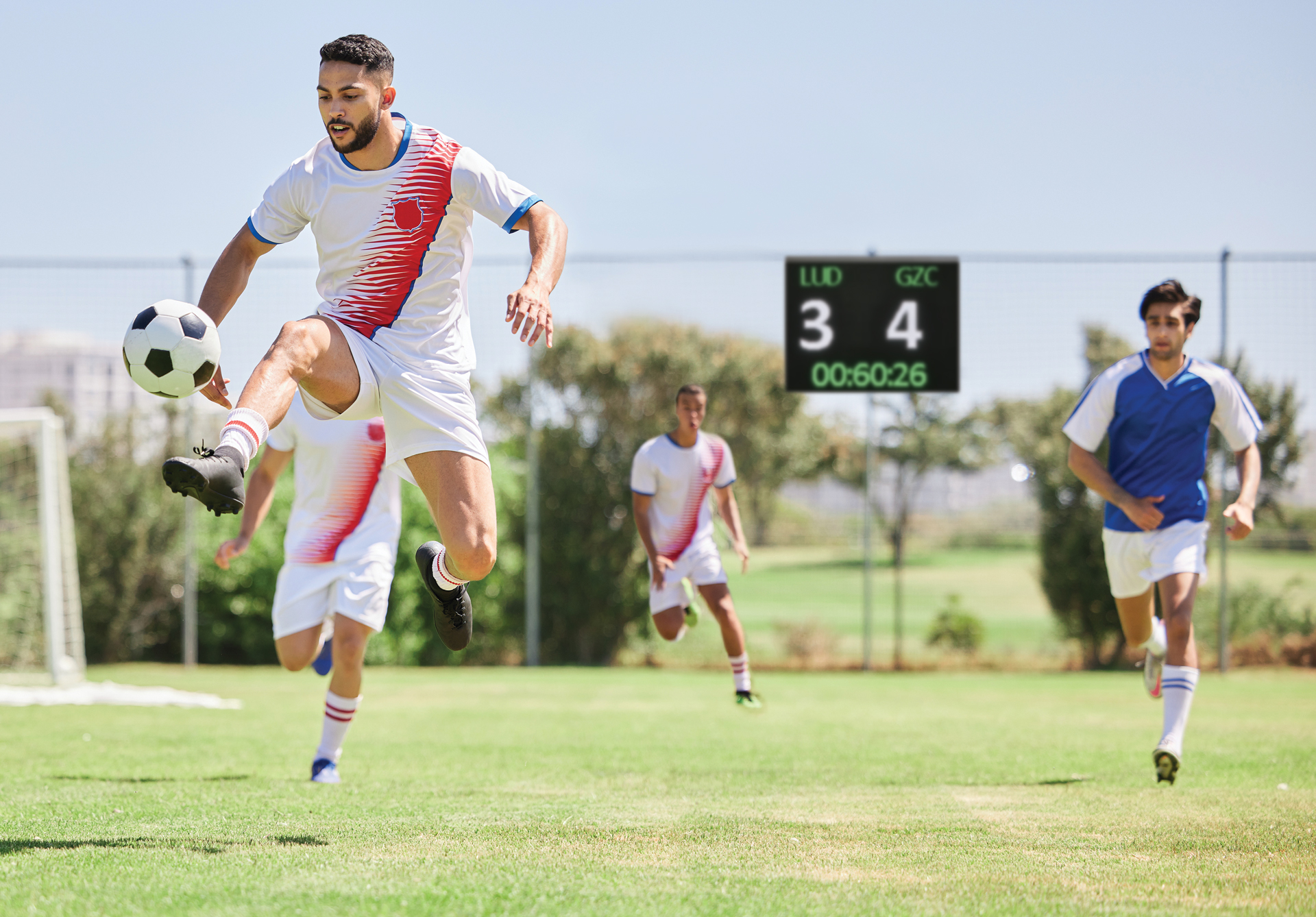 Scorli LED-Anzeigegerät BIG 128x96 cm Anwendung Fußball