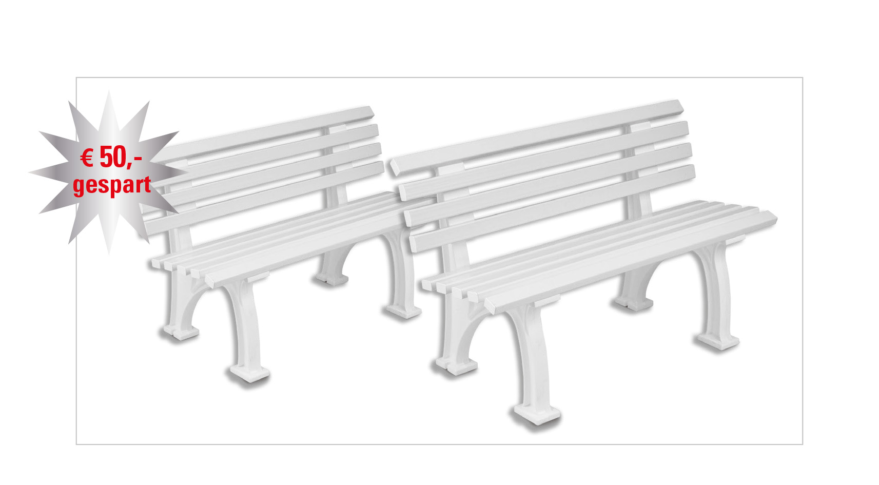 TENNISPLATZ BANK PAKET - 2 x Bank Köln  weiß