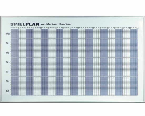 Wochenbelegungsplan - 2 Plätze